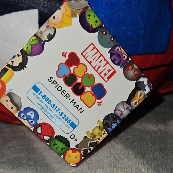 Marvel Disney Spiderman Tsum Tsum Stacking Pillow Top Plush Toy Red Blue White - Picture 2 of 12
